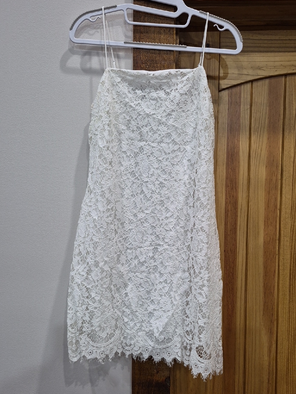Mi Ami Women's White Lace Spaghetti Strap Slip Dress Size Medium Y2K